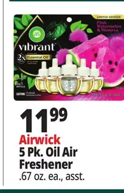 Ocean State Job Lot Airwick 5 Pk. Oil Air Freshener offer