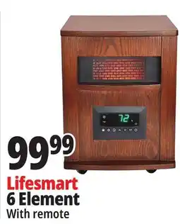 Ocean State Job Lot Lifesmart 6 Element Wood Cabinet Infrared Heater offer