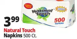 Ocean State Job Lot Natural Touch Family Pack 1-Ply Paper Luncheon Napkins 500-count offer