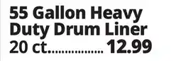 Ocean State Job Lot Rough Stuff 55 Gal Heavy-Duty Trash Bags 20 Count offer
