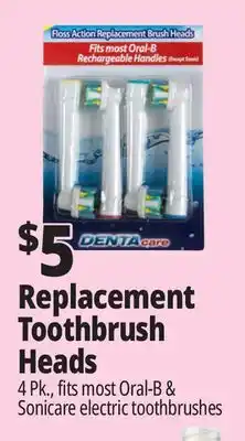 Ocean State Job Lot Dentacare Flexisoft Replacement Brush Heads 4 Count offer