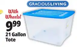 Ocean State Job Lot Gracious Living Stackable Storage Tote with Wheels offer