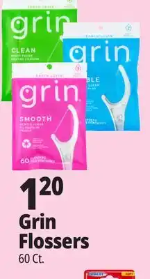 Ocean State Job Lot Grin Minty Clean Flossers 60 Count offer