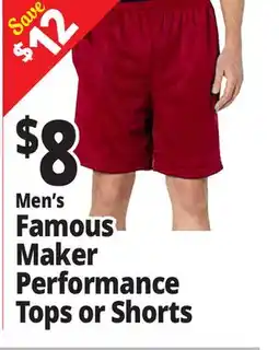 Ocean State Job Lot Men's Famous Maker Performance Tops or Shorts offer