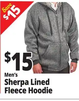 Ocean State Job Lot Men's Sherpa Lined Fleece Hoodie offer