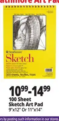 Ocean State Job Lot Strathmore 300 Series 9 x 12 Spiral Sketch Pad 100 Sheets offer