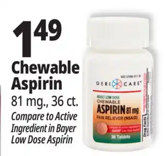 Ocean State Job Lot Chewable Aspirin offer