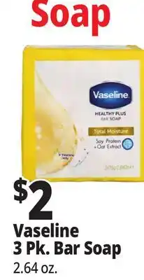 Ocean State Job Lot Vaseline 3 Pk. Bar Soap offer
