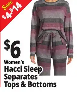 Ocean State Job Lot Women's Hacci Sleep Separates Tops & Bottoms offer