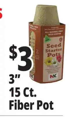 Ocean State Job Lot NK Lawn & Garden All Natural Fiber 3 Round Seed Starter Pots 15 Pots offer
