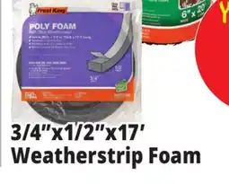 Ocean State Job Lot Frost King Poly Foam Self-Stick Weatherseal offer