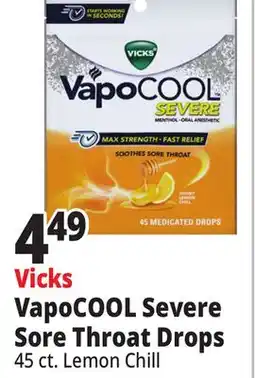 Ocean State Job Lot Vicks VapoCOOL Severe Sore Throat Drops offer