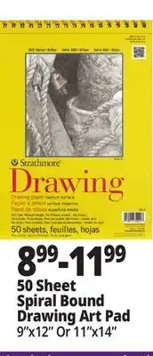 Ocean State Job Lot Strathmore 300 Series 9 x 12 Spiral Drawing Pad 50 Sheets offer