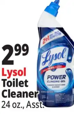Ocean State Job Lot Lysol 2-In-1 Disinfecting Toilet Bowl + Brush Power Cleaning Gel 24 oz offer
