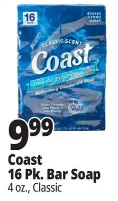 Ocean State Job Lot Coast Classic Scent Refreshing Deodorant Bar Soap 16 Count offer