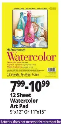 Ocean State Job Lot Strathmore 300 Series 9 x 12 Spiral Watercolor Pad 12 Sheets offer