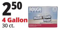 Ocean State Job Lot Rough Stuff 4 Gal Small Trash Bags 30 Count offer