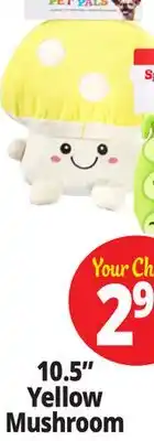 Ocean State Job Lot 10.5 Yellow Mushroom Dog Toys offer