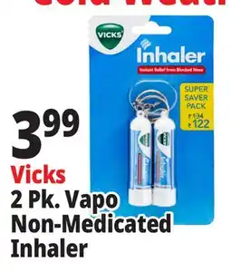 Ocean State Job Lot Vicks Non-Medicated Portable Nasal Inhaler 2 Count offer
