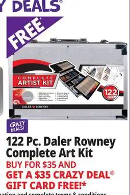 Ocean State Job Lot 122 Pc. Daler Rowney Complete Art Kit offer