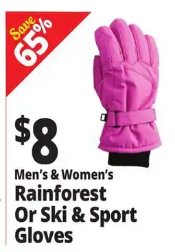 Ocean State Job Lot Men's & Women's Rainforest Or Ski & Sport Gloves offer