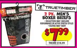 Ollie's TRUE TIMBER 3 PK. MEN'S BOXER BRIEFS offer