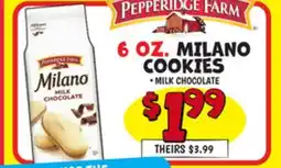 Ollie's PEPPERIDGE FARM 6 OZ. MILANO COOKIES offer