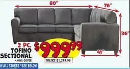 Ollie's 2 PC. TOFINO SECTIONAL offer