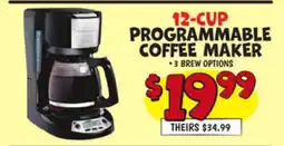 Ollie's 12-CUP PROGRAMMABLE COFFEE MAKER offer