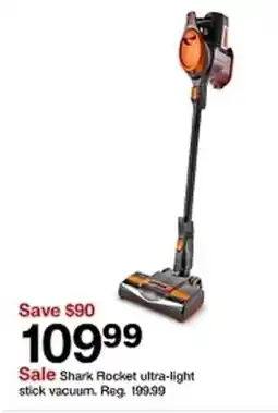 Target Shark Rocket ultra-light stick vacuum offer