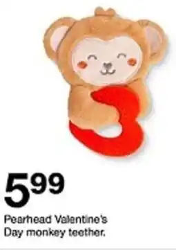 Target Pearhead Valentine's Day monkey teether offer