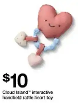 Target Cloud Island" interactive handheld rattle heart toy offer