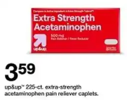 Target up&up extra-strength acetaminophen pain reliever caplets offer
