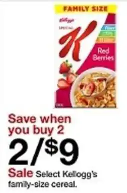 Target Kellogg's family-size cereal offer