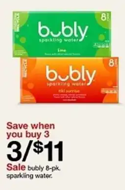 Target Bubly sparkling water offer