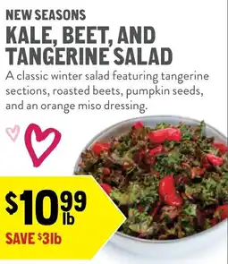 New Seasons Market Kale, beet, and tangerine salad offer