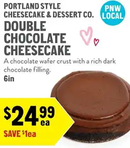 New Seasons Market DOUBLE CHOCOLATE CHEESECAKE offer