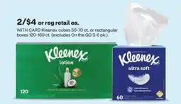 CVS Kleenex cubes 50-70 ct. or rectangular boxes 120-160 ct offer