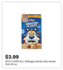 CVS ALL Kellogg's family size cereal offer