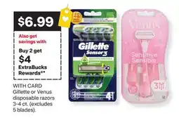CVS Gillette or Venus disposable razors offer