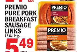 C Town PREMIO PURE PORK BREAKFAST SAUSAGE LINKS offer