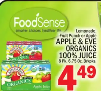 C Town APPLE & EVE ORGANICS 100% JUICE offer