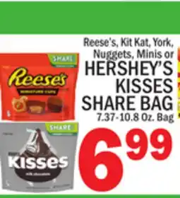 C Town HERSHEY'S KISSES SHARE BAG offer