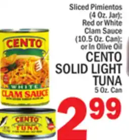 C Town CENTO SOLID LIGHT TUNA, 5 Oz. Can offer