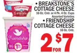 C Town BREAKSTONE'S COTTAGE CHEESE 16 Oz. Cntr. or 4 Pk. 4 Oz. Cups offer