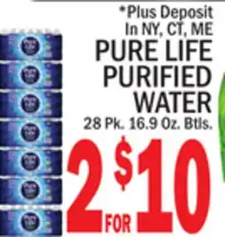 C Town PURE LIFE PURIFIED WATER offer