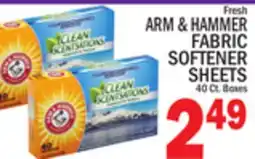 C Town ARM & HAMMER FABRIC SOFTENER SHEETS offer