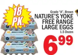 C Town NATURE'S YOKE FREE RANGE LARGE EGGS offer