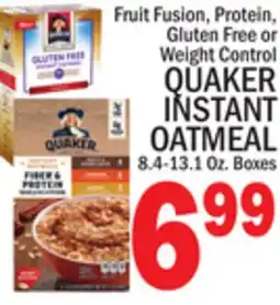 C Town QUAKER INSTANT OATMEAL 8.4-13.1 Oz. Boxes offer