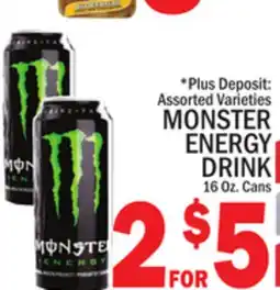 C Town MONSTER ENERGY DRINK 16 Oz. Cans offer